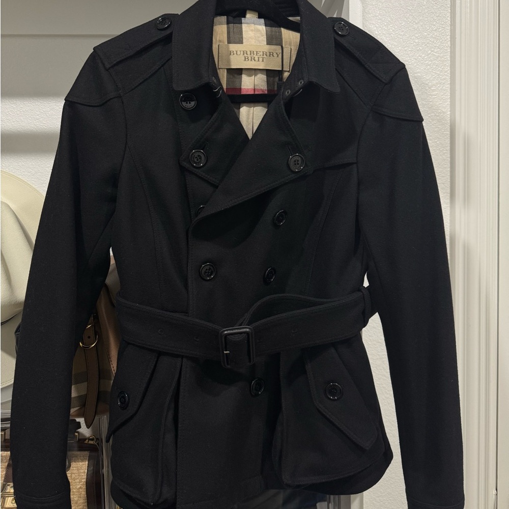 Burberry Brit Black and Beige Coat